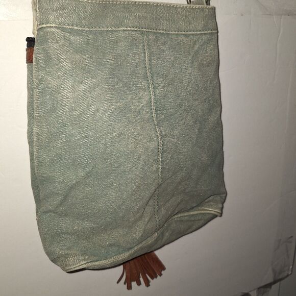 A Mona B Denim Crossbody Purse Shoulder Bag Boho Cottage Core Organizer - Picture 8 of 11